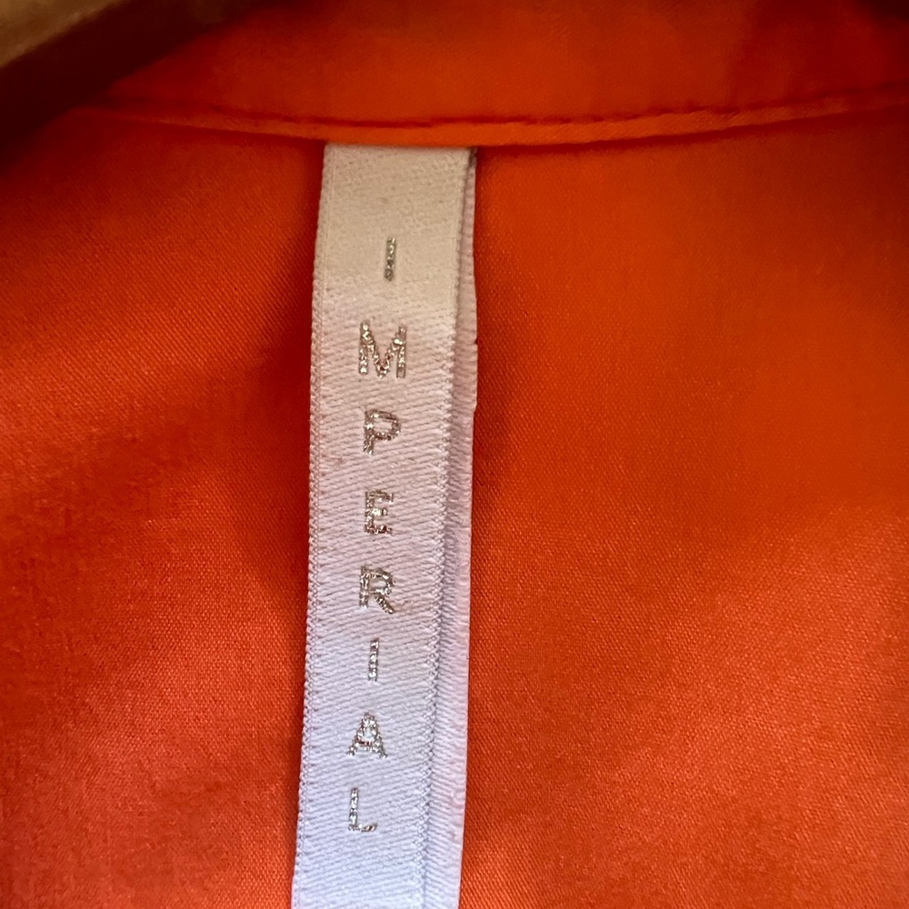 Women's Orange Button-Up Sweater - Picture 4 of 4